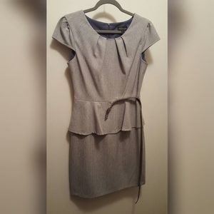Grey Peplum Dress
